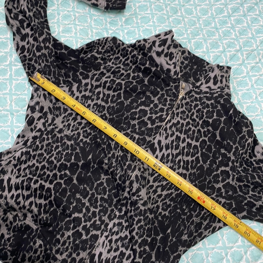 Rafaela leopard zip up jacket top funnel neck - Picture 5 of 7